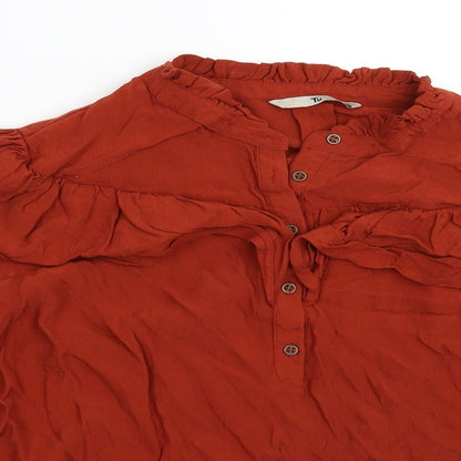 TU Womens Brown   Basic Button-Up Size 14