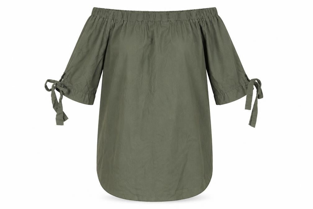 Womens UK Size M New Look Green Basic Blouse