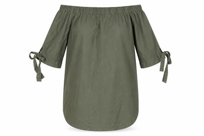 Womens UK Size M New Look Green Basic Blouse