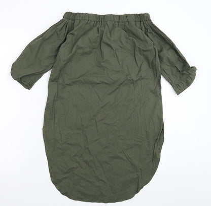 Womens UK Size M New Look Green Basic Blouse