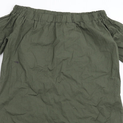 Womens UK Size M New Look Green Basic Blouse