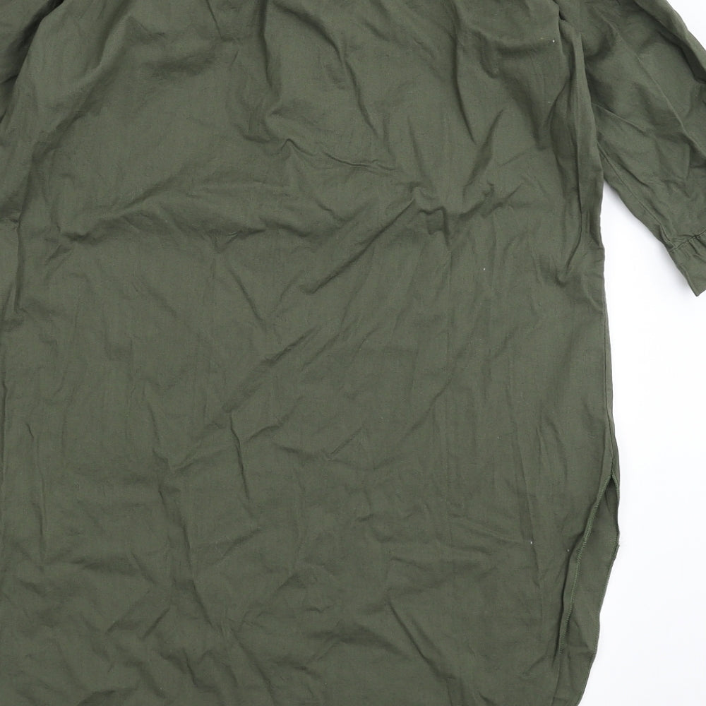 Womens UK Size M New Look Green Basic Blouse