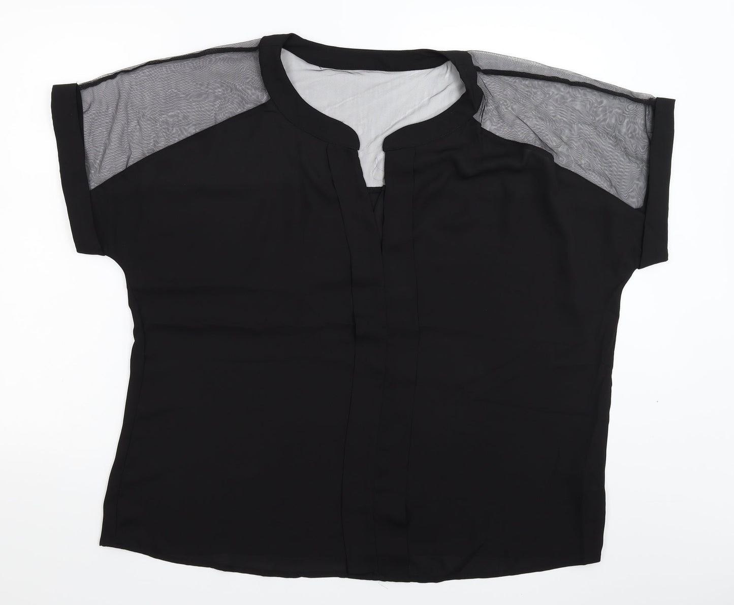 Womens UK Size XL Emery Rose Black Basic Blouse