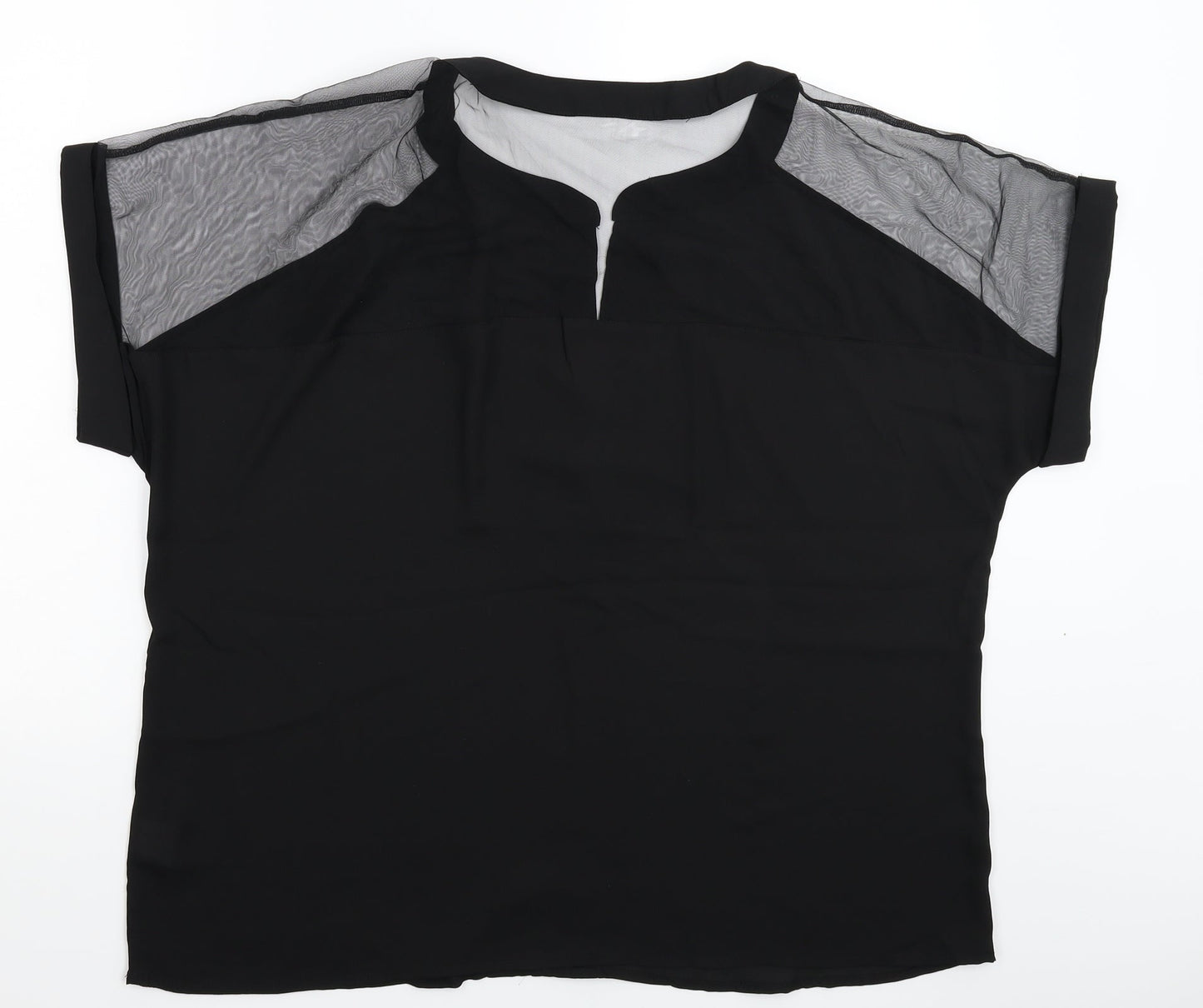 Womens UK Size XL Emery Rose Black Basic Blouse
