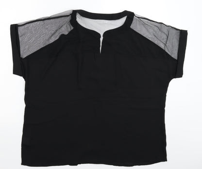 Womens UK Size XL Emery Rose Black Basic Blouse