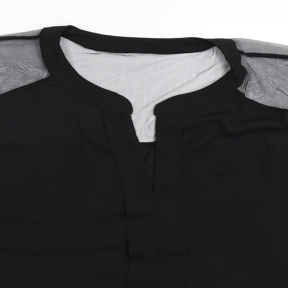 Womens UK Size XL Emery Rose Black Basic Blouse
