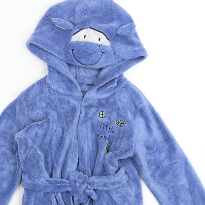 Matalan Girls Blue  Fleece Kimono Robe Size 2-3 Years