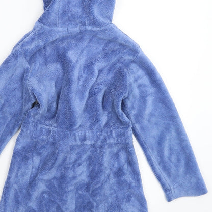 Matalan Girls Blue  Fleece Kimono Robe Size 2-3 Years