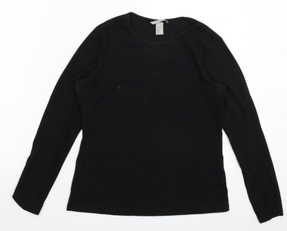 Additional front view of H&M women’s black jumper, size M