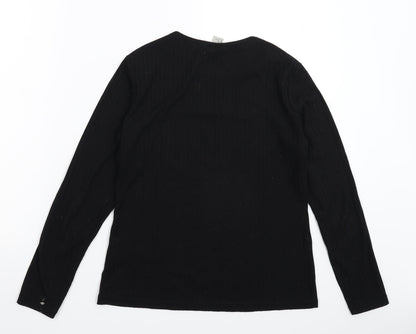 Back view of H&M women’s black jumper, size M