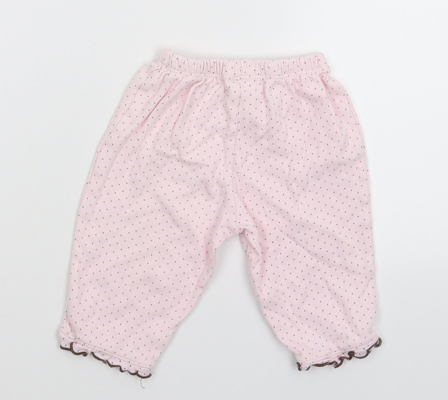 Puddles n Bubbles Girls Pink Spotted  Sweatpants Trousers Size 6-9 Months