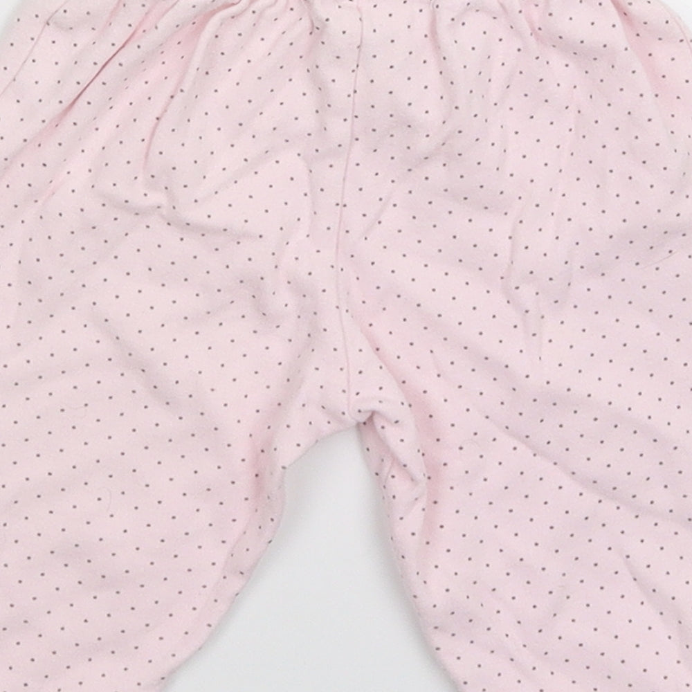 Puddles n Bubbles Girls Pink Spotted  Sweatpants Trousers Size 6-9 Months