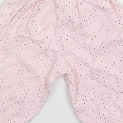 Puddles n Bubbles Girls Pink Spotted  Sweatpants Trousers Size 6-9 Months