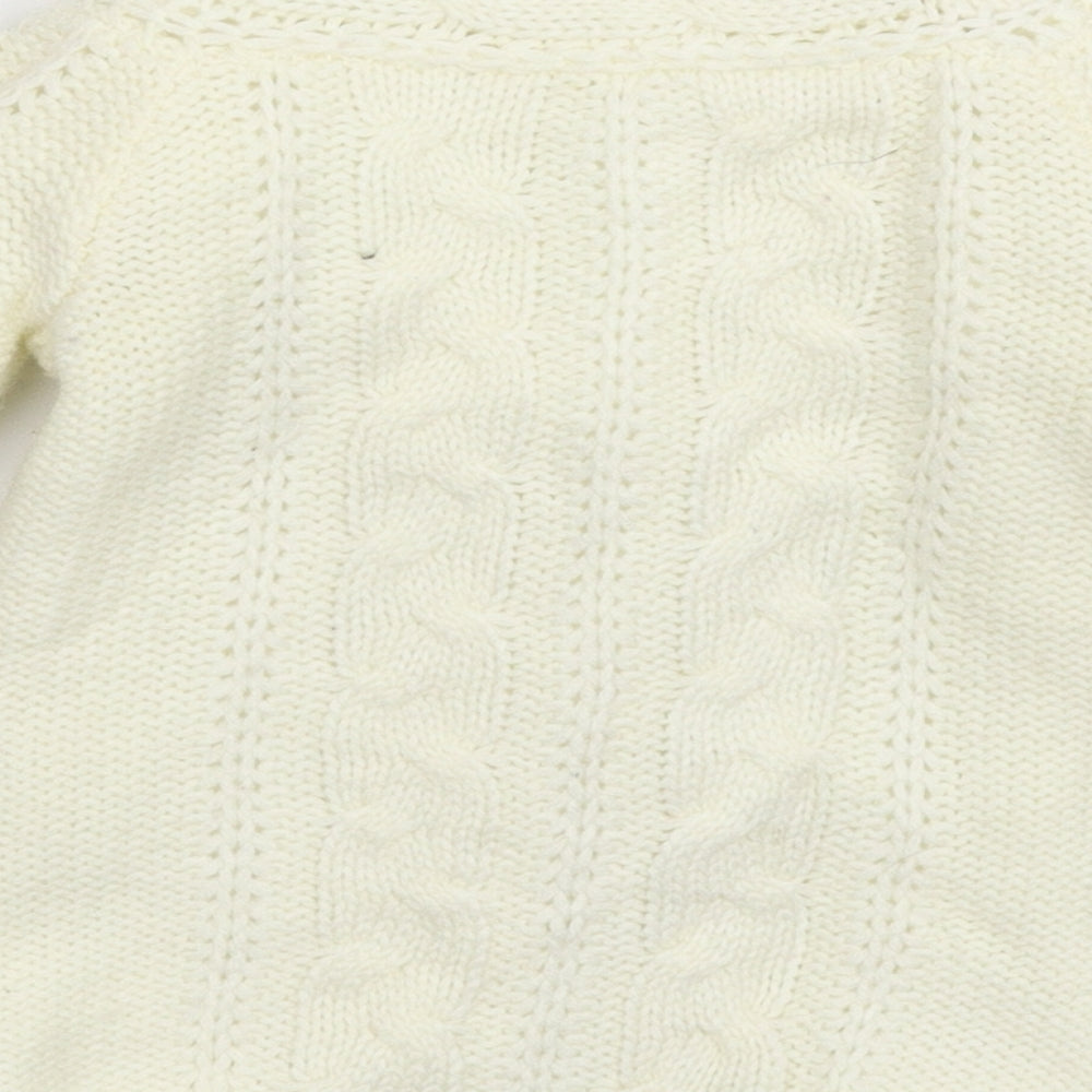 Earlydays Baby White  Knit Jacket Coatigan Size 6-9 Months