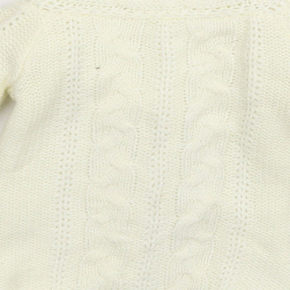 Earlydays Baby White  Knit Jacket Coatigan Size 6-9 Months