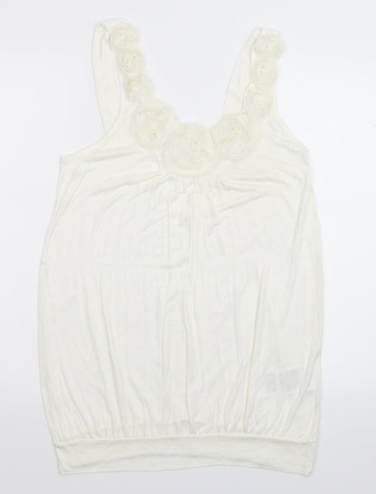 Fishbone Womens White   Basic Tank Size XL