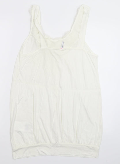 Fishbone Womens White   Basic Tank Size XL