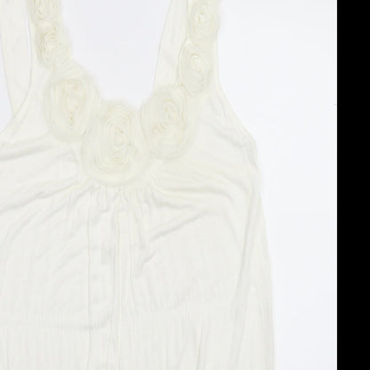 Fishbone Womens White   Basic Tank Size XL