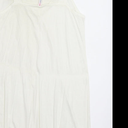 Fishbone Womens White   Basic Tank Size XL
