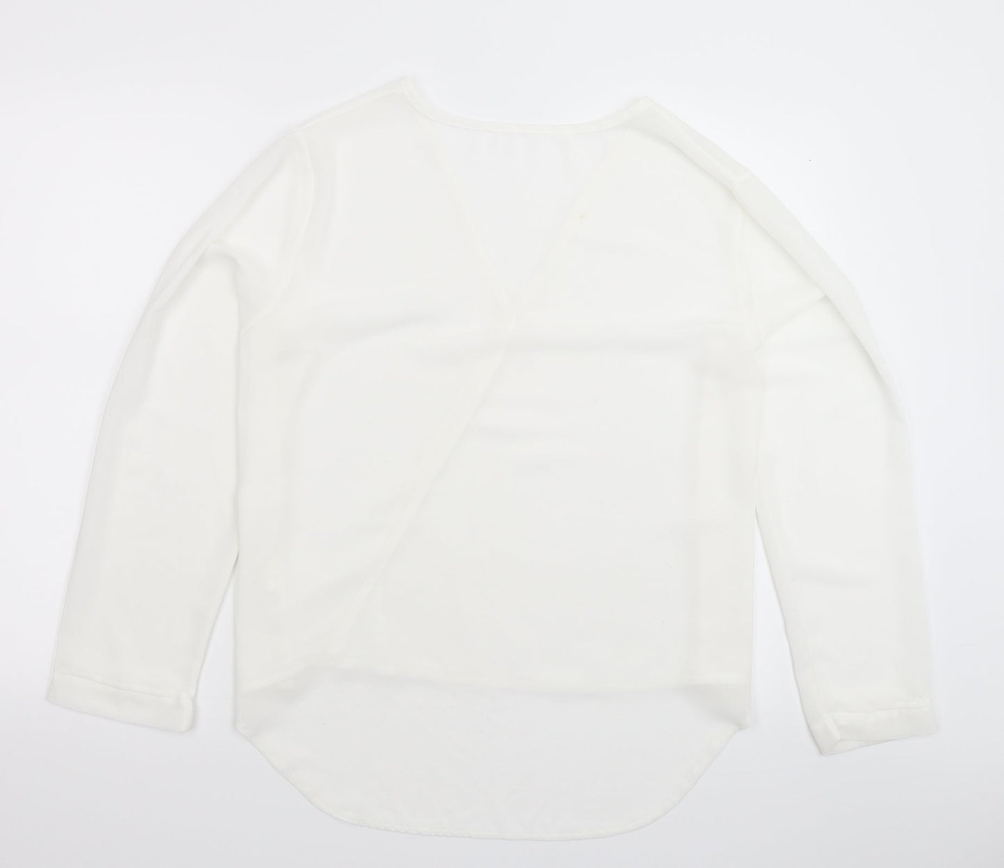 Womens UK Size 4XL Preworn White Basic Blouse