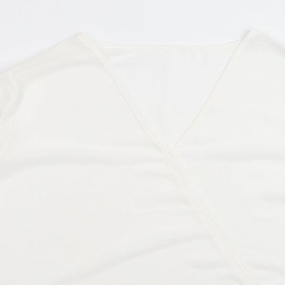 Womens UK Size 4XL Preworn White Basic Blouse