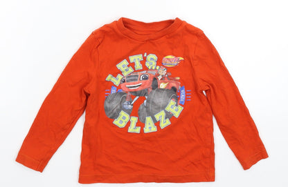 Additional front view of George boys’ orange basic t-shirt, size 18-24, months
