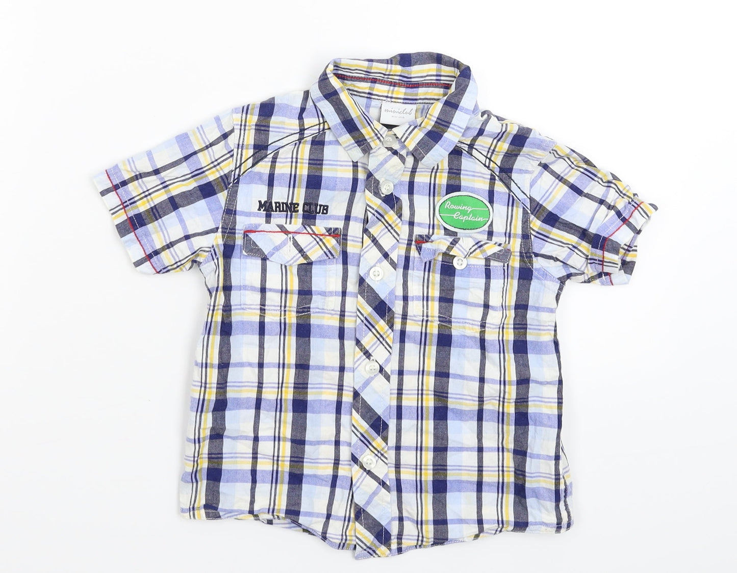 Mini Club Boys Multicoloured Check  Basic Button-Up Size 2-3 Years