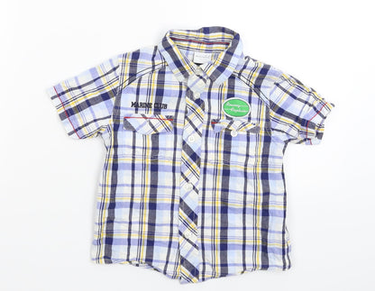 Mini Club Boys Multicoloured Check  Basic Button-Up Size 2-3 Years