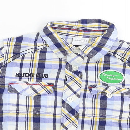 Mini Club Boys Multicoloured Check  Basic Button-Up Size 2-3 Years