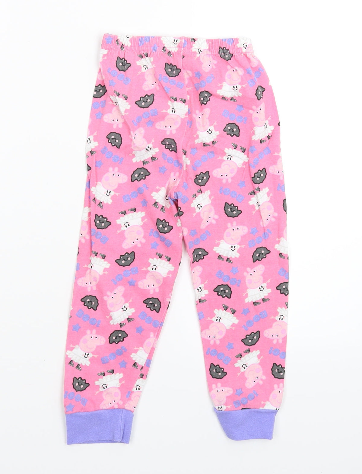 Back view of Tu girls’ pink solid cami pyjama pants, size 3-4, years