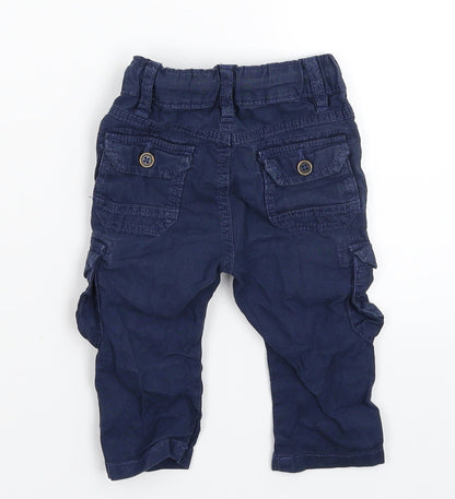 Marks and Spencer Baby Blue   Cargo Trousers Size 6-9 Months