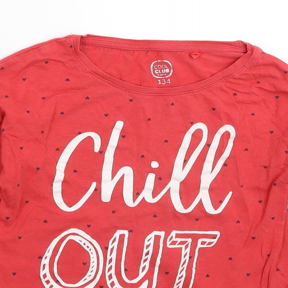 Cool Club Girls Red   Basic T-Shirt Size 9-10 Years