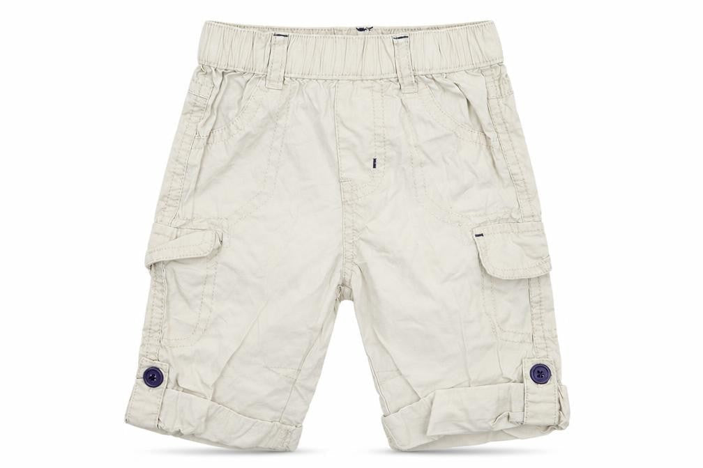Front view of Nutmeg Baby Grey Cargo Trousers, size 3-6, Months