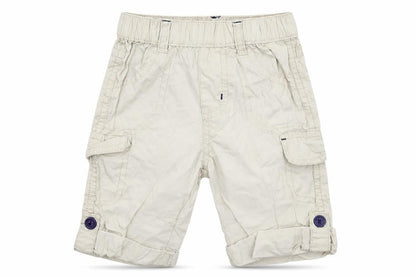 Front view of Nutmeg Baby Grey Cargo Trousers, size 3-6, Months