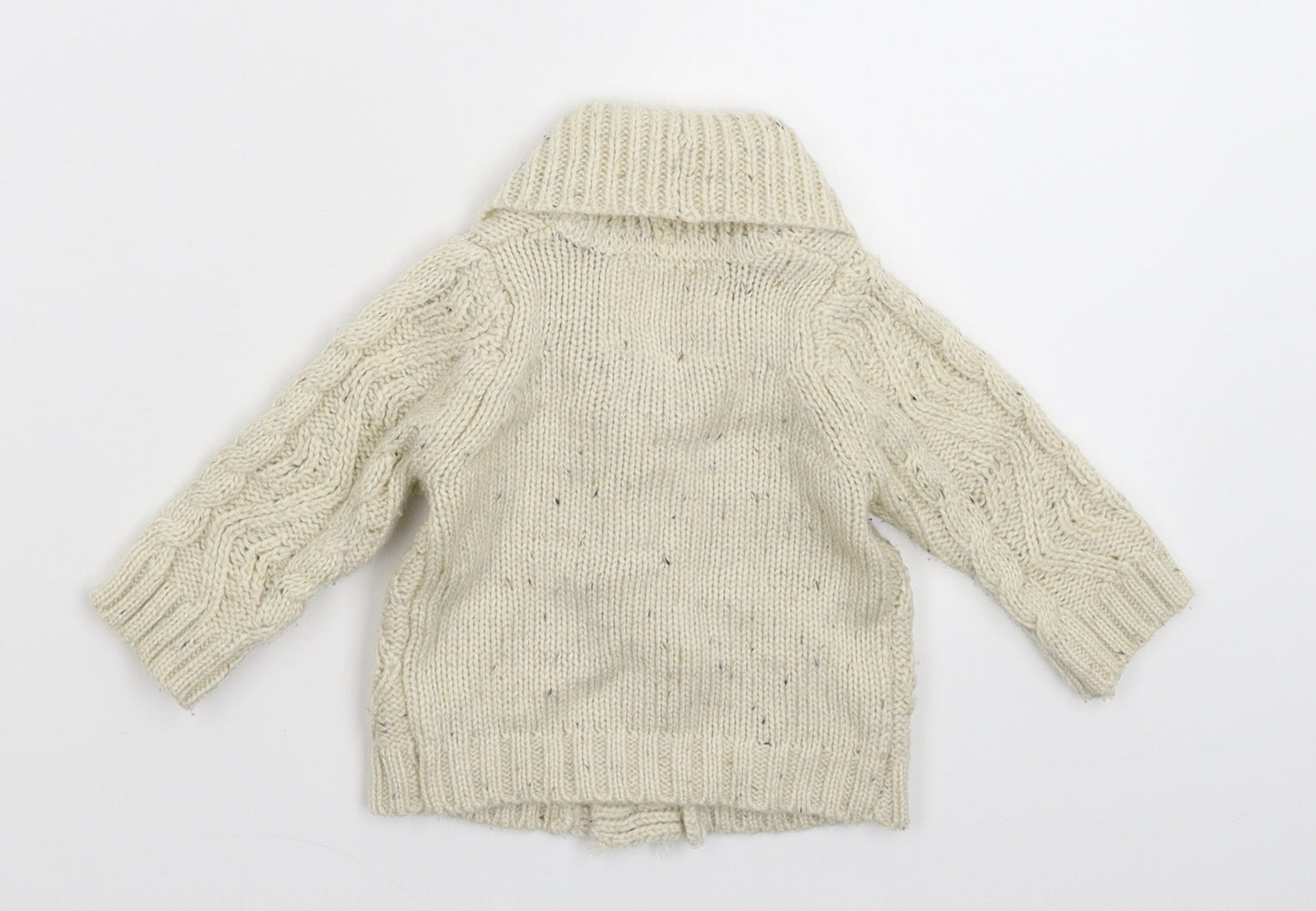 Earlydays Baby White  Knit Cardigan Jumper Size 0-3 Months