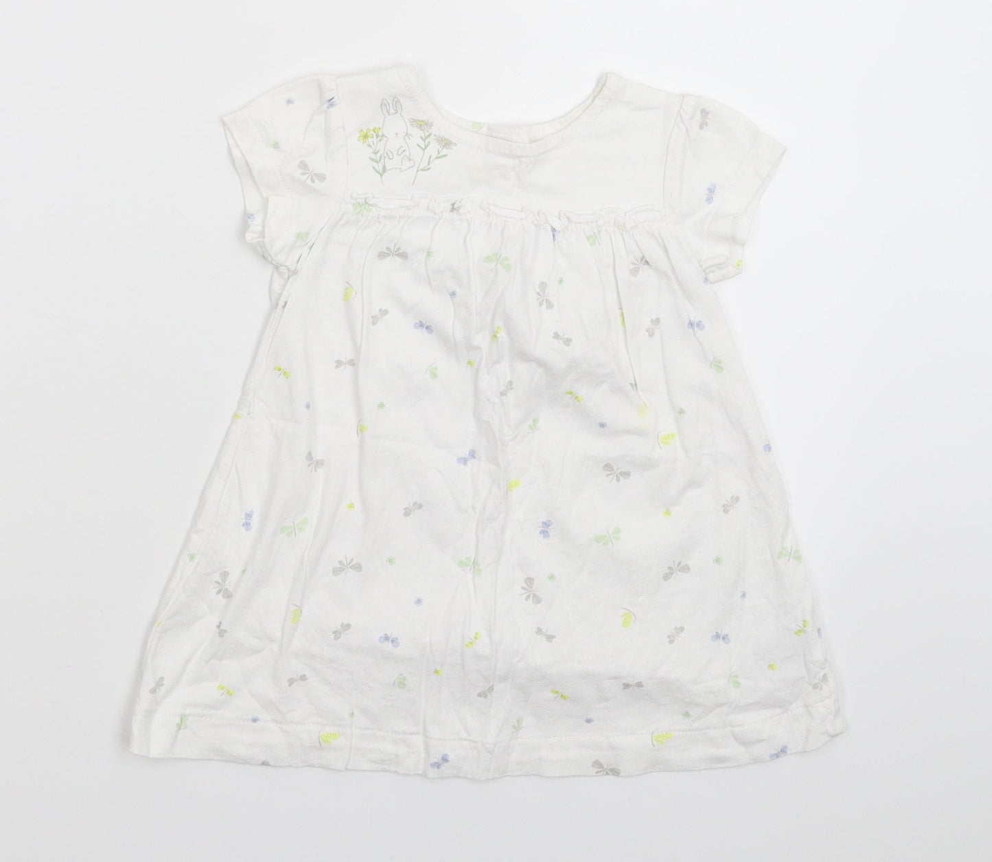 Merc Girls White   T-Shirt Dress  Size 12 Months