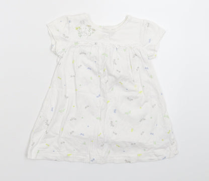 Merc Girls White   T-Shirt Dress  Size 12 Months