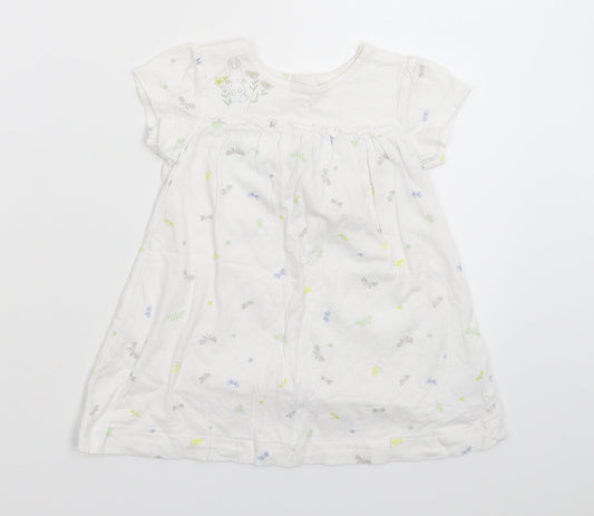 Merc Girls White   T-Shirt Dress  Size 12 Months
