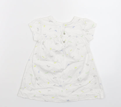 Merc Girls White   T-Shirt Dress  Size 12 Months