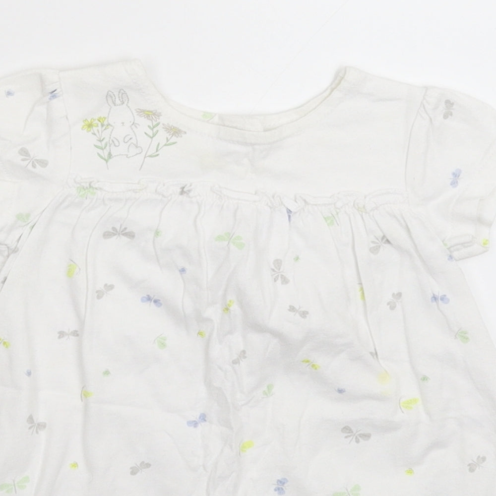 Merc Girls White   T-Shirt Dress  Size 12 Months