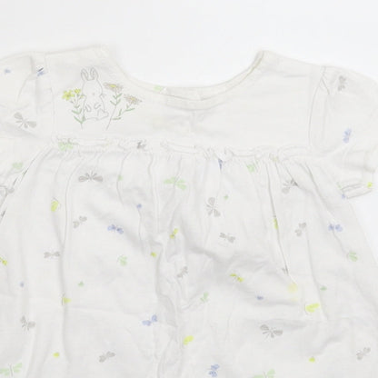 Merc Girls White   T-Shirt Dress  Size 12 Months