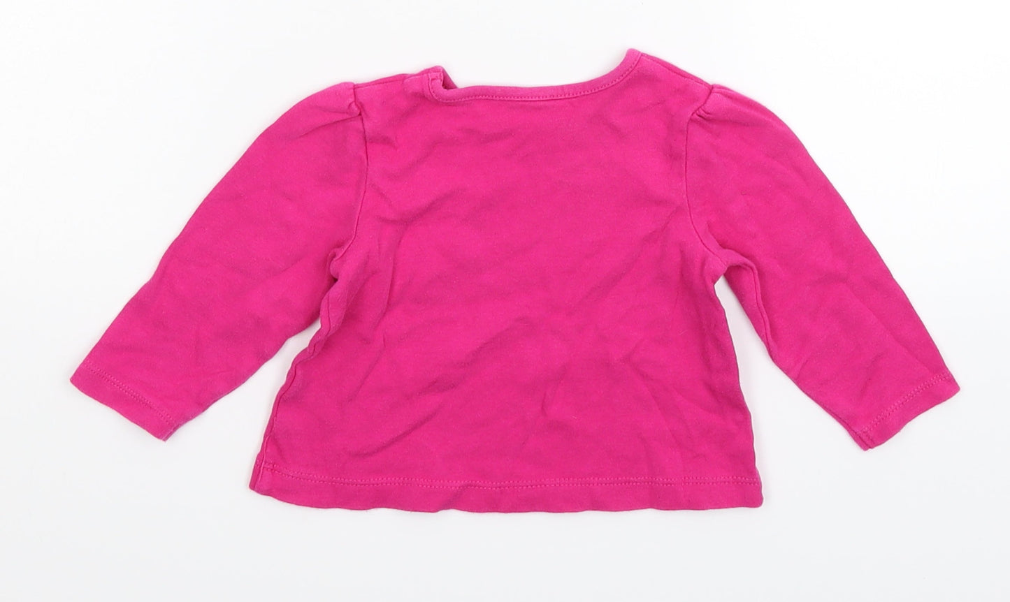 George Girls Pink   Basic T-Shirt Size 6-9 Months