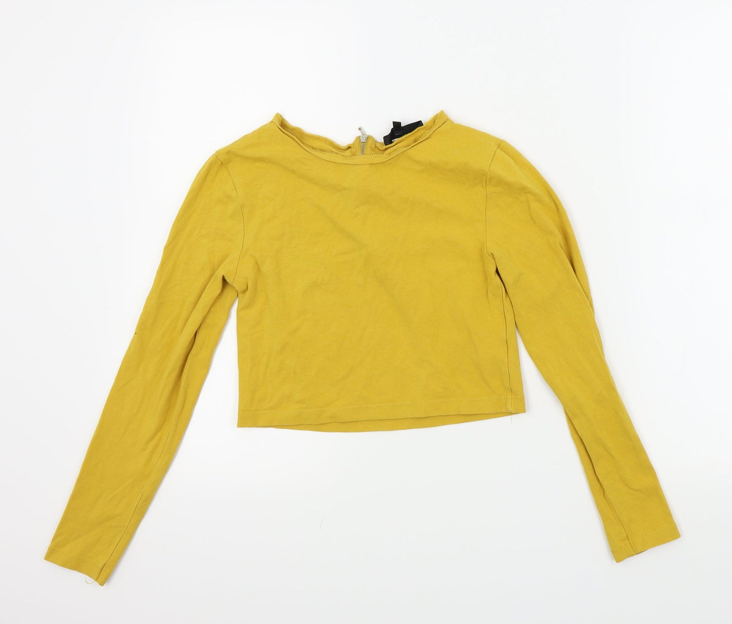 Womens UK Size XS BIK BOK Yellow Basic T-Shirt