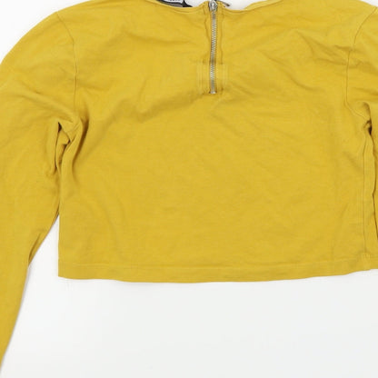 Womens UK Size XS BIK BOK Yellow Basic T-Shirt