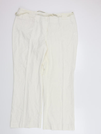 Autonomy Womens White   Dress Pants Trousers Size 18 L29 in