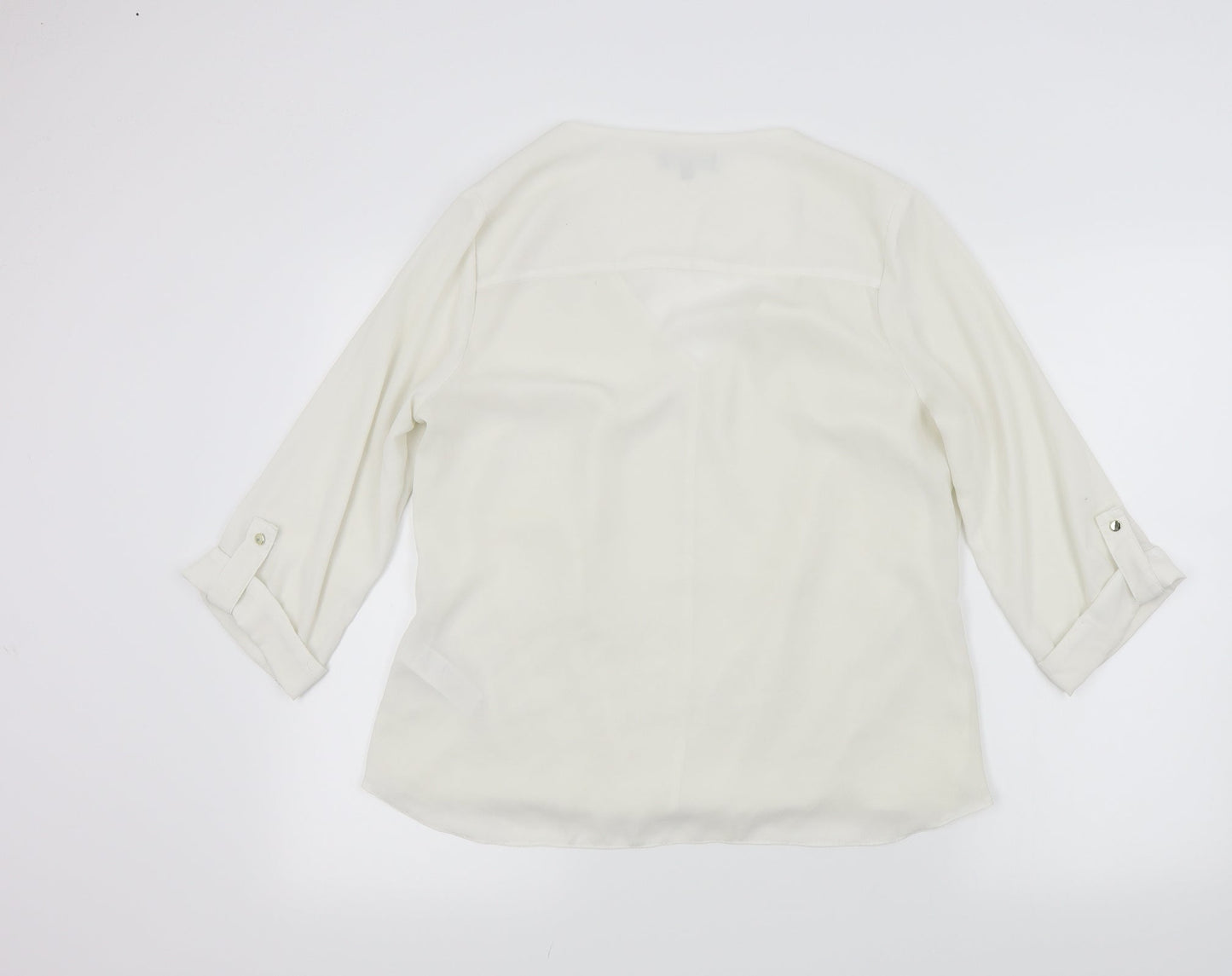 Womens UK Size 12 New Look White Basic Blouse