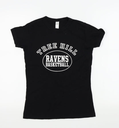 B&C Womens Black Colourblock  Basic T-Shirt Size S