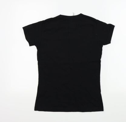 B&C Womens Black Colourblock  Basic T-Shirt Size S