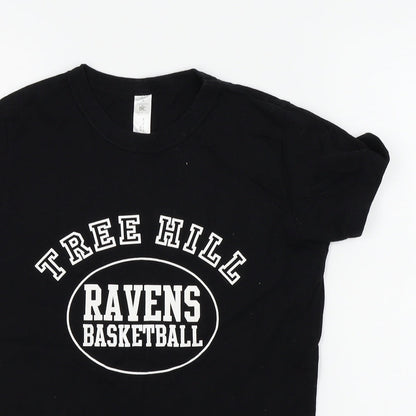 B&C Womens Black Colourblock  Basic T-Shirt Size S