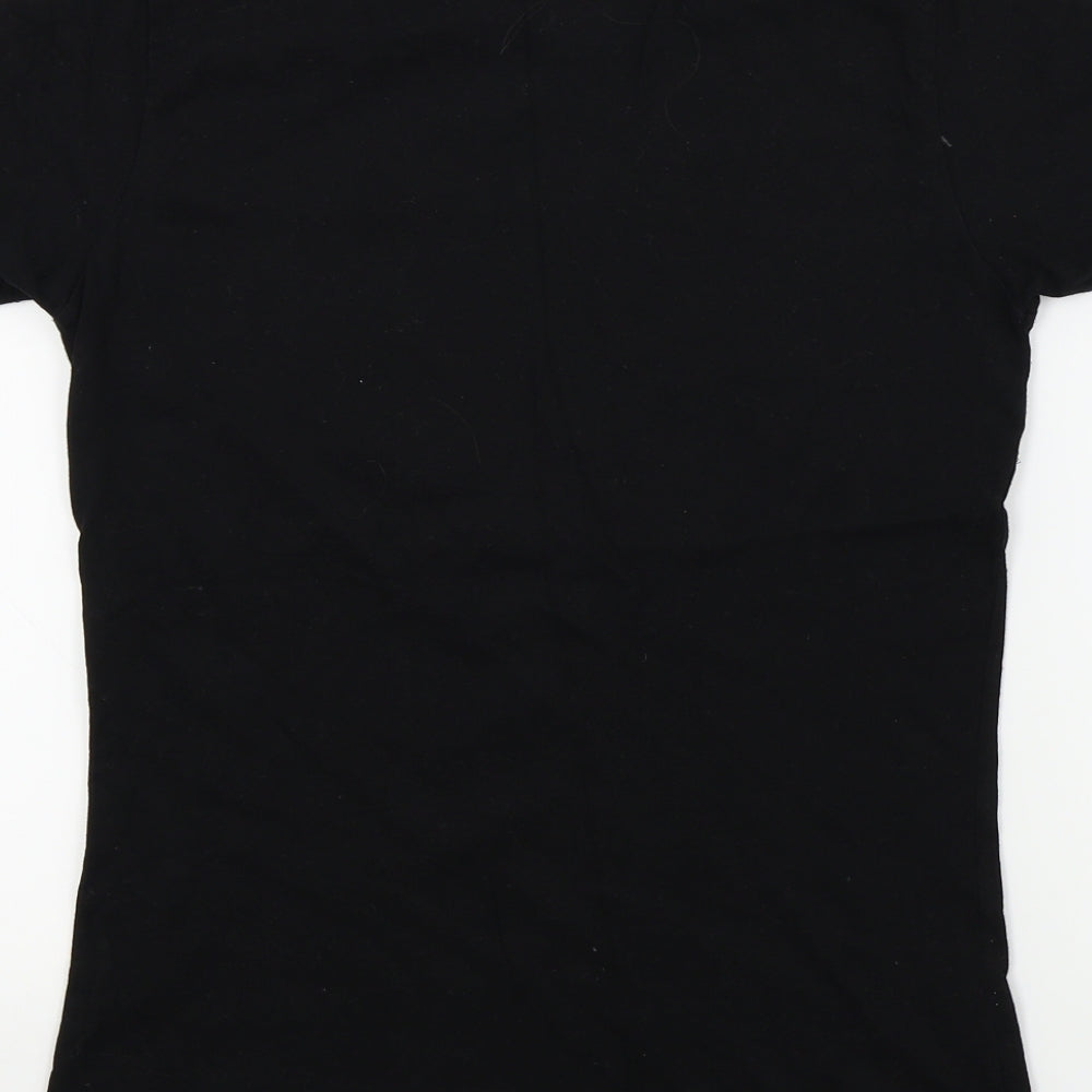 B&C Womens Black Colourblock  Basic T-Shirt Size S